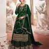 Green Georgette Embroidery Work Salwar Suit
