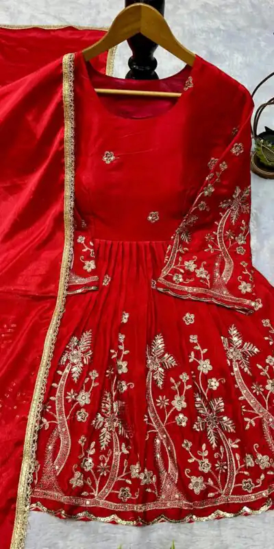 VLM 300 Red Chinon Silk with Lace Work & Embroidery Work Salwar Suit . Affordable Price ₹1899. Delivery 4-6 Working Days. Shop now. | Jump Suits, Salwar suit, Designer Suits, Casual Suits, Creative suits, Palazzo Suits, Party Wear Suits, Patiala Suits, Straight Suits