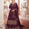 Wine heavy Georgette Embroidery Work Salwar Suit