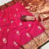 Pink Pethani Silk Zari Lace Weaving Work Saree