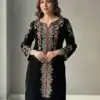 Black Heavy Velvet Embroidery Work Salwar Suit