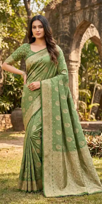 MB 9 Green Color Satin Silk Saree with Lace Work & Zari Work. Exclusive Offer ₹2149. Delivery 4-6 Working Days. Shop now. | Sarees, Bollywood Sarees, Creative Sarees, Designer Sarees, Embroidered Sarees, Ethnic Saree, Modern Digital sarees, Party Wear Sarees