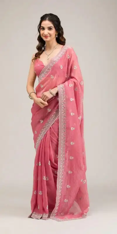 BT 439 Peach Crunchy Ciffon Saree Perfect for Wedding, Party, Bridal Wear, Raksha Bandhan, Festival Celebrations – . Special Price ₹1899. Delivery 4-6 | Sarees, Bollywood Sarees, Creative Sarees, Designer Sarees, Embroidered Sarees, Ethnic Saree, Modern Digital sarees, Party Wear Sarees