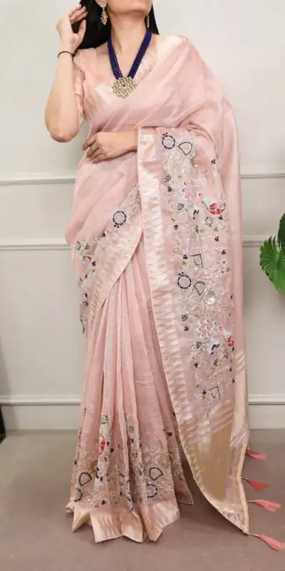 YNF 7401 Peach in Zari Kota Tissue Zari Work & Embroidery Work Saree . Get it for ₹3199. Delivery 4-6 Working Days. Shop now. | Sarees, Bollywood Sarees, Creative Sarees, Designer Sarees, Embroidered Sarees, Ethnic Saree, Modern Digital sarees, Party Wear Sarees