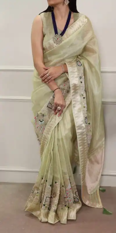 YNF 7401 Pista in Zari Kota Tissue Zari Work & Embroidery Work Saree . Get it for ₹3199. Delivery 4-6 Working Days. Shop now. | Sarees, Bollywood Sarees, Creative Sarees, Designer Sarees, Embroidered Sarees, Ethnic Saree, Modern Digital sarees, Party Wear Sarees