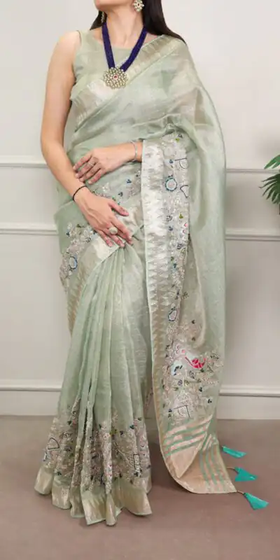 YNF 7401 Sky Blue in Zari Kota Tissue Zari Work & Embroidery Work Saree . Get it for ₹3199. Delivery 4-6 Working Days. Shop now. | Sarees, Bollywood Sarees, Creative Sarees, Designer Sarees, Embroidered Sarees, Ethnic Saree, Modern Digital sarees, Party Wear Sarees